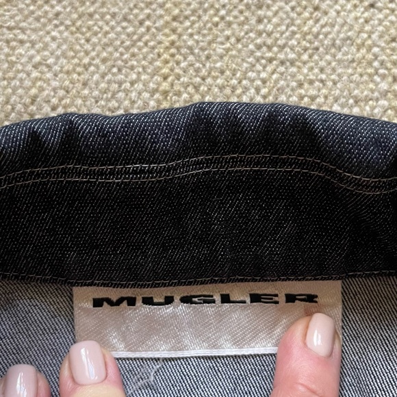 Thierry Mugler cropped denim jacket size S - Picture 5 of 5